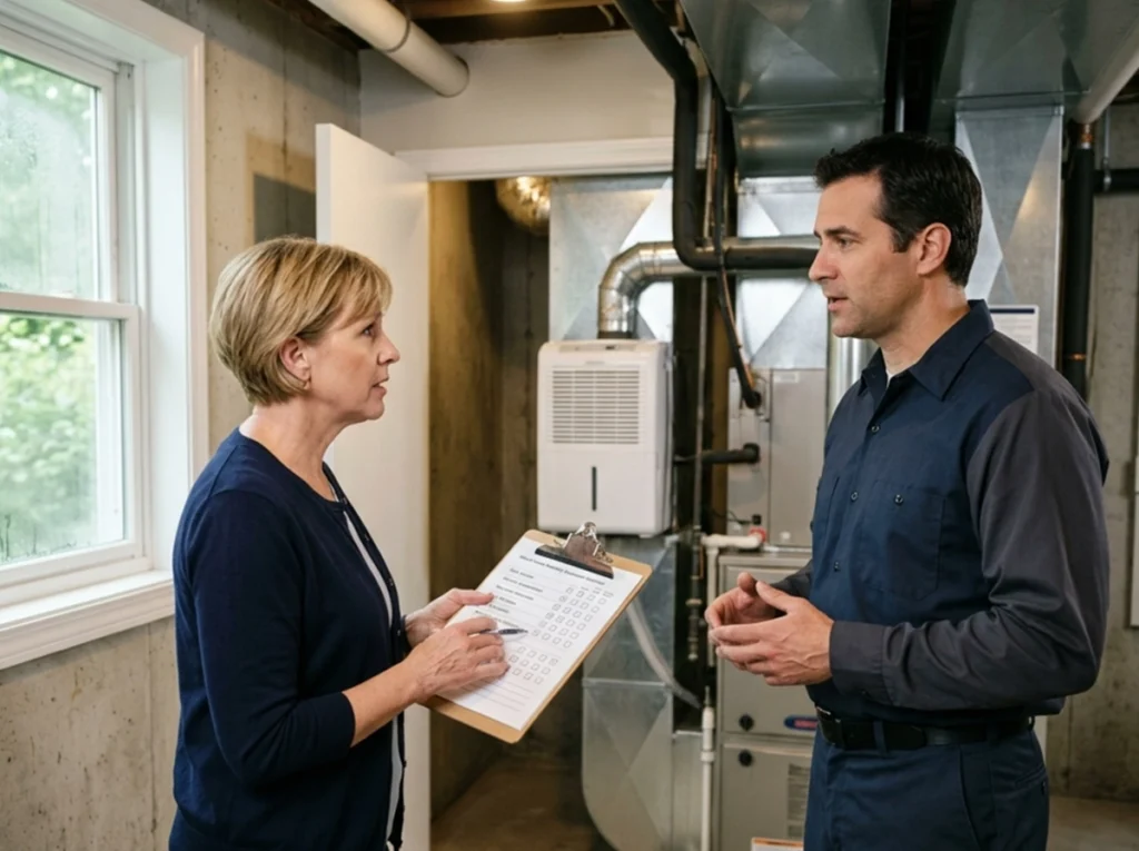 St. Paul homeowner reviewing summer humidity and whole-house dehumidification